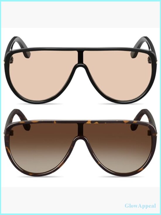 Oversized Retro Aviator Sunglasses Unisex 70s Vintage Large Frame main image 4